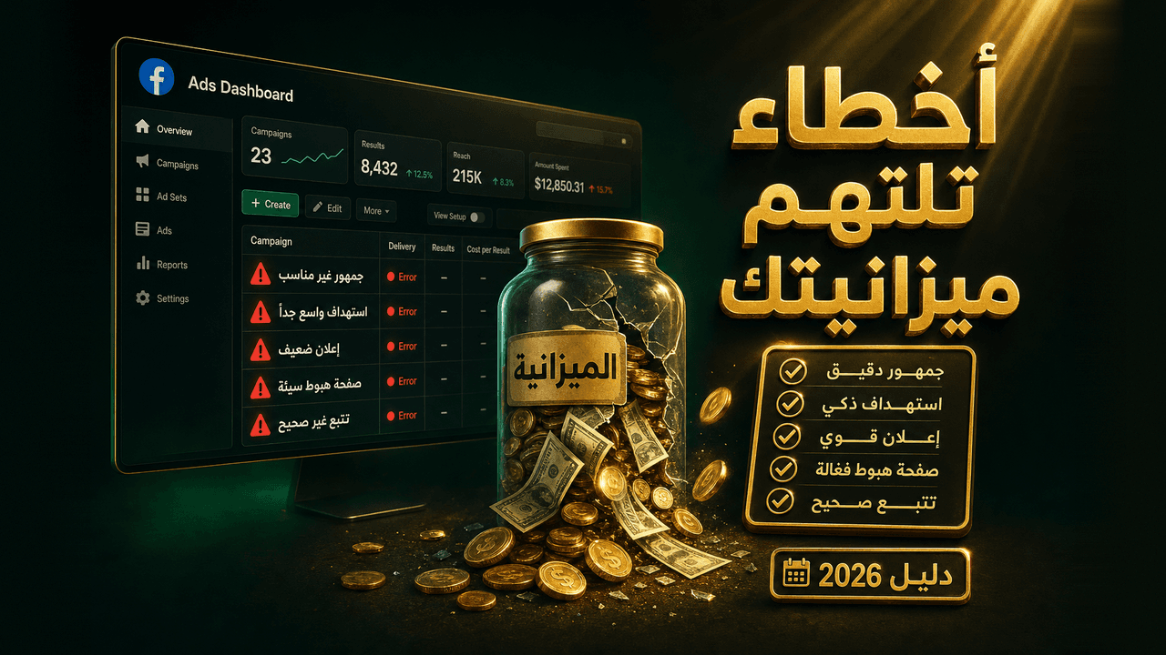 أخطاء المبتدئين في إعلانات فيسبوك (وكيف تتجنّبها 2026)
