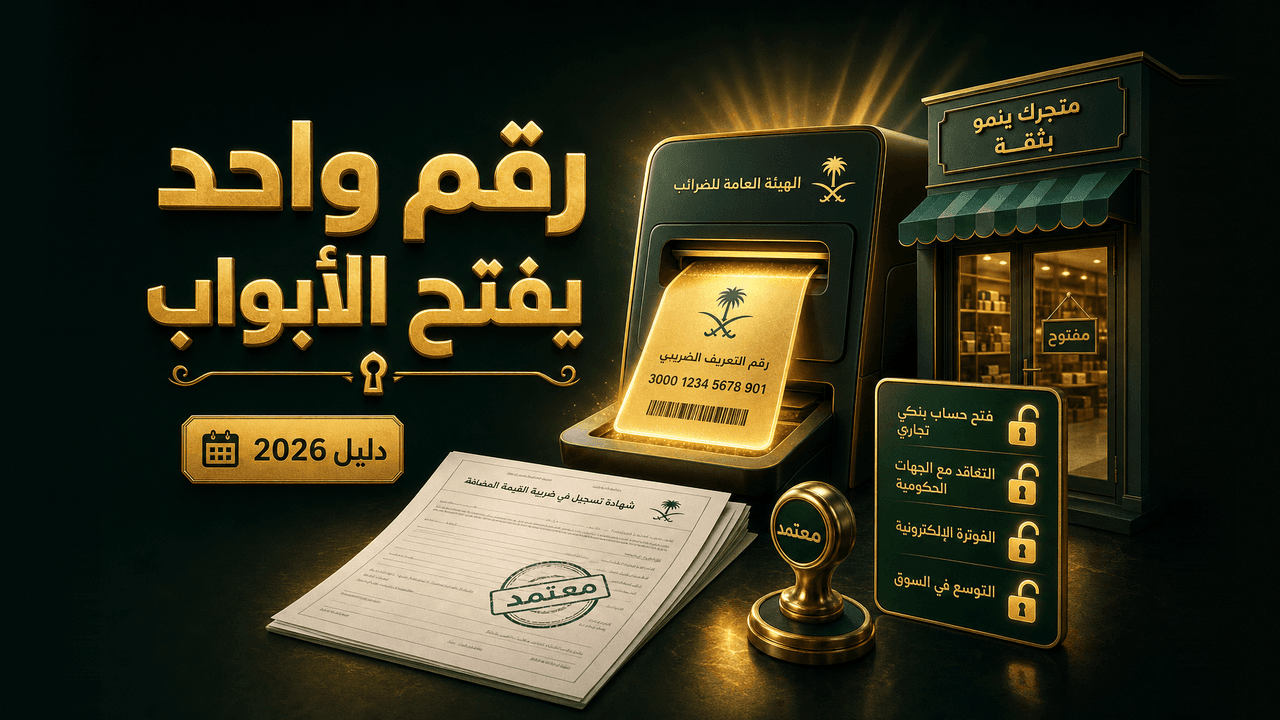 الرقم الضريبي للتاجر الإلكتروني: كيف تستخرجه؟ (دليل توعوي 2026)