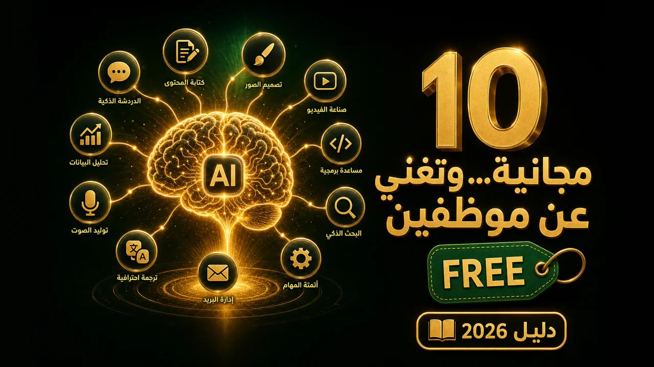 10 أدوات ذكاء اصطناعي مجانية لكل صاحب متجر 2026