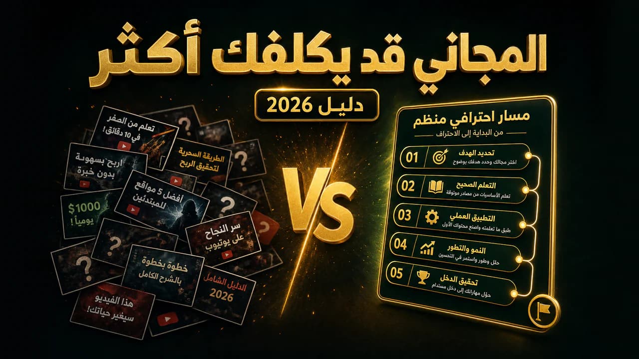 الدورات المجانية على يوتيوب أم التكوين المدفوع؟ 2026