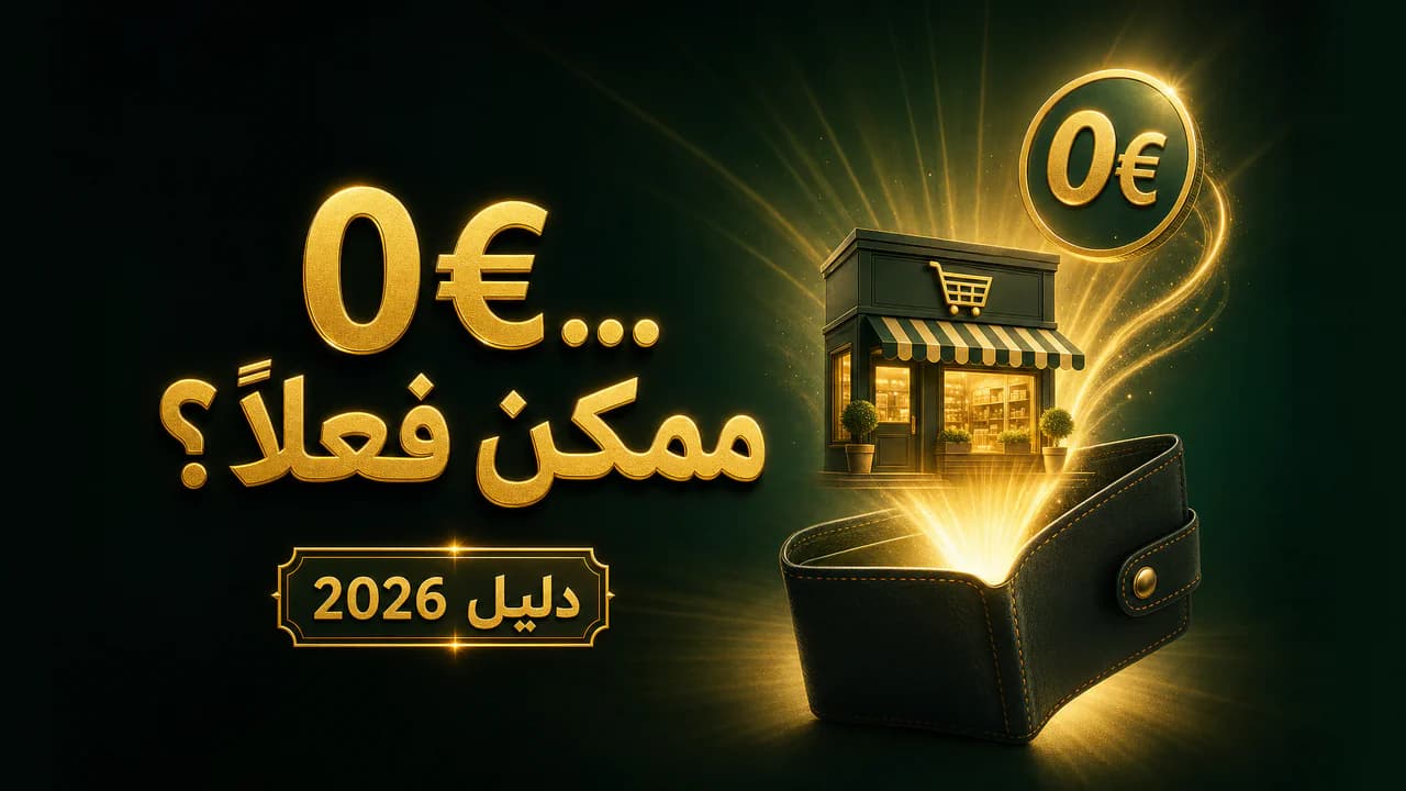 هل يمكن بدء التجارة الإلكترونية بدون رأس مال (0€)؟ 2026