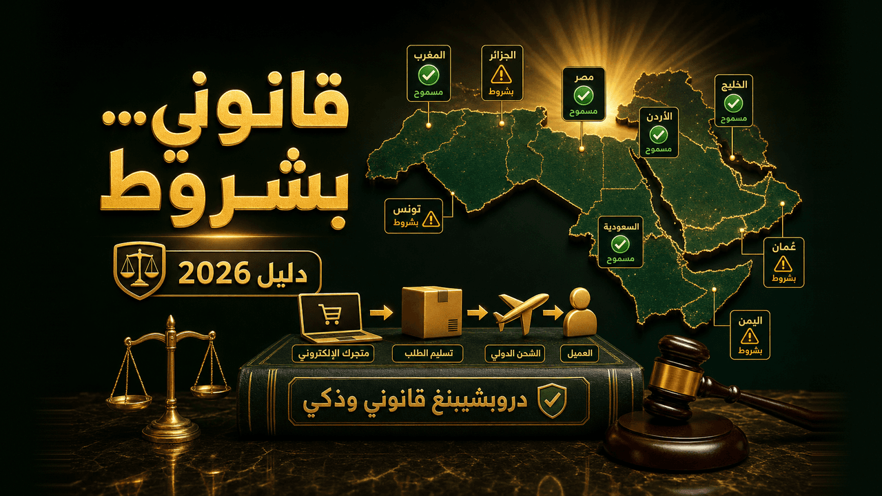 هل الدروبشيبينغ قانوني في الدول العربية؟ (نظرة عامّة 2026)