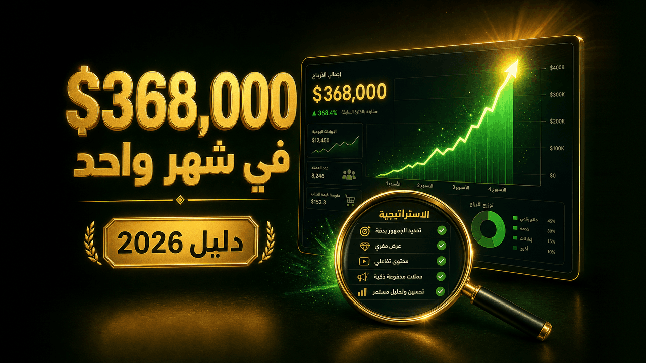 كيف وصل متجر إلى 368 ألف دولار في شهر واحد؟ (تحليل كامل) 2026