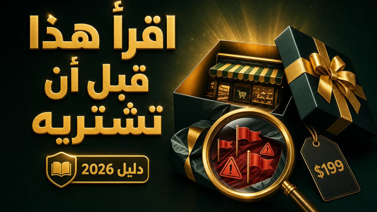 متجر شوبيفاي جاهز للبيع: هل تشتريه؟ (تحذيرات 2026)